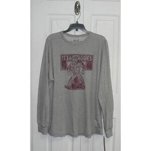 Retro Brand Texas A&M Aggies Vault Sarge Deconstructed Long Sleeve Grey 2XL $55